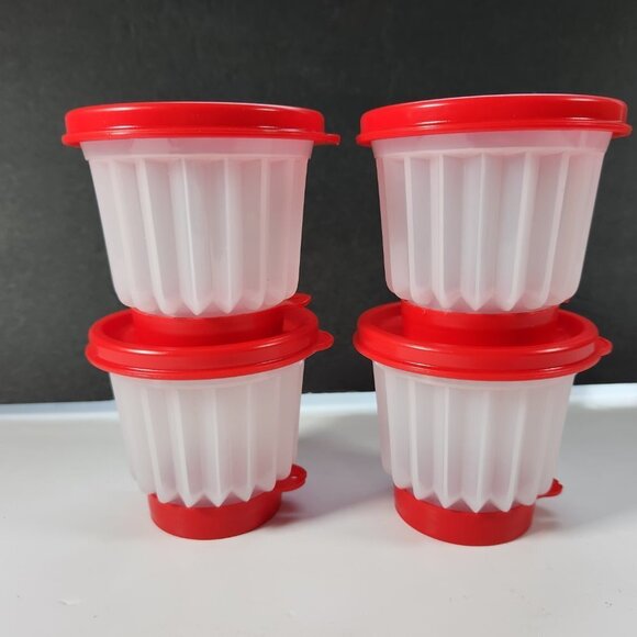 Tupperware Red and White Kitchen Food Storage Set - Picture 5 of 9